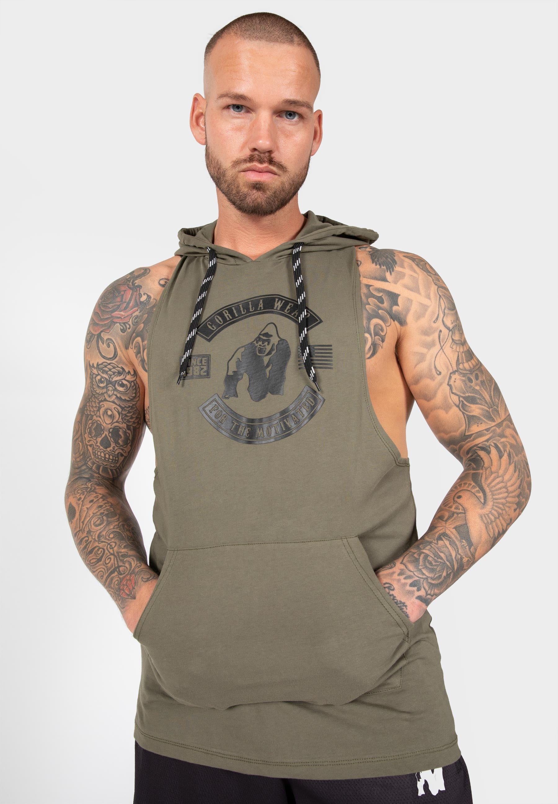 Lawrence Hooded Tank Top - Army Green
