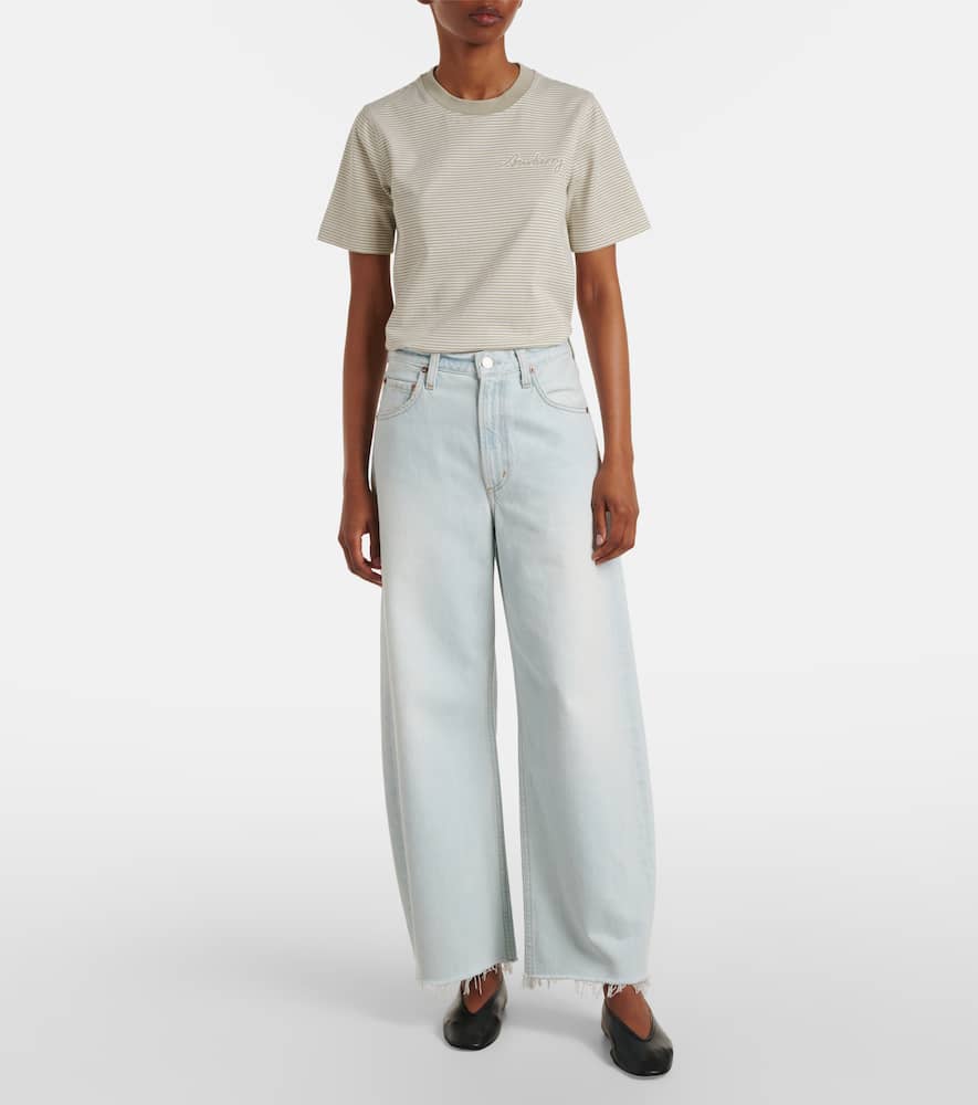 Mid-rise barrel-leg jeans