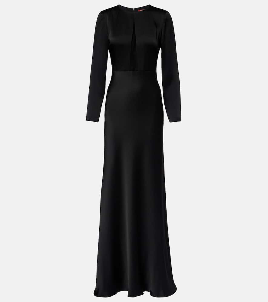 Bird satin maxi dress
