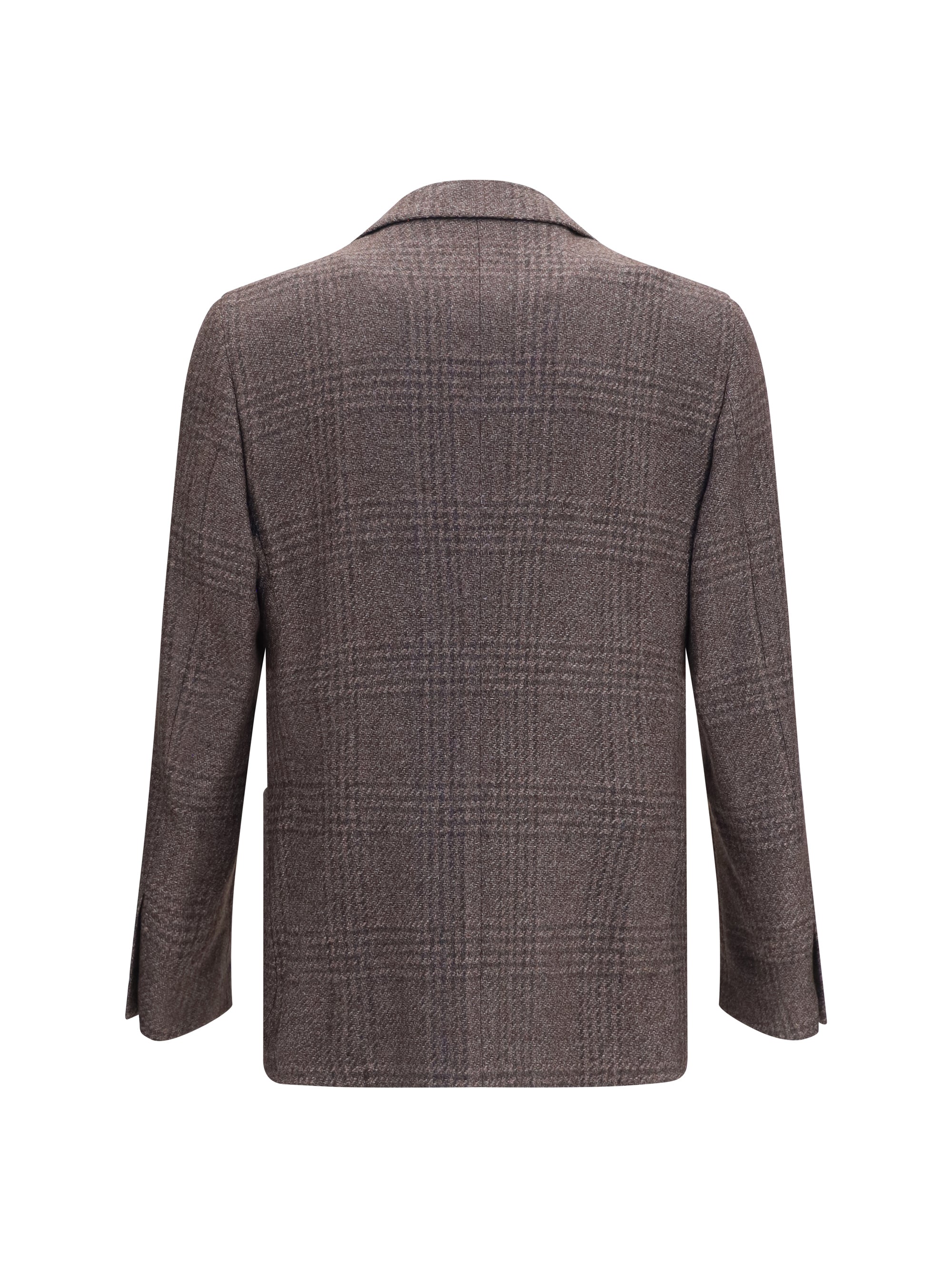 Wool-Blend Merino Blazer — Brown