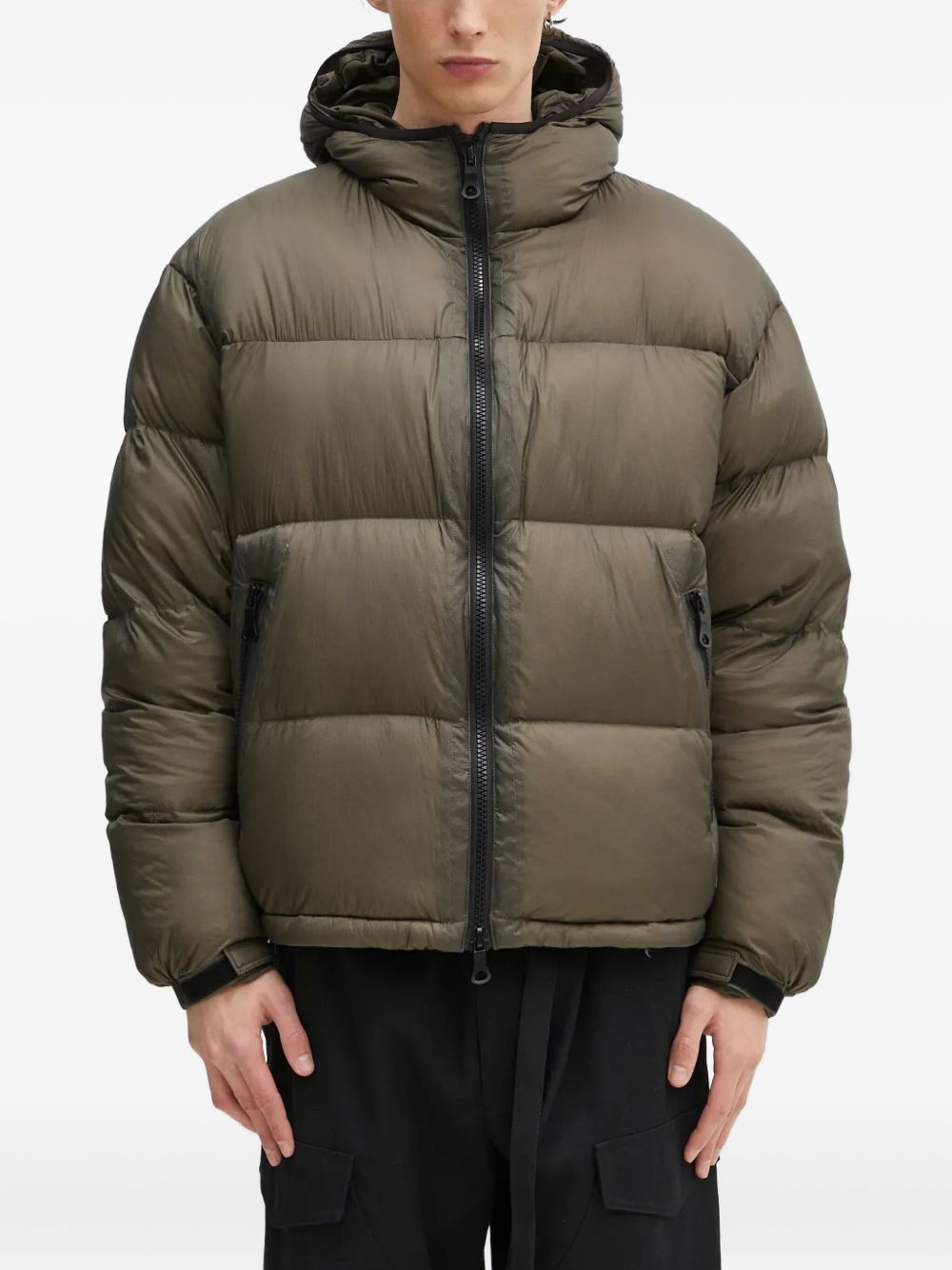 Hooded puffer jacket - Green