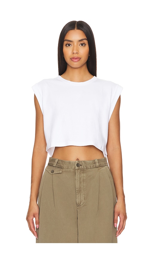 CLYQUE TOP CROPPED DAVID en White.  M. Also en