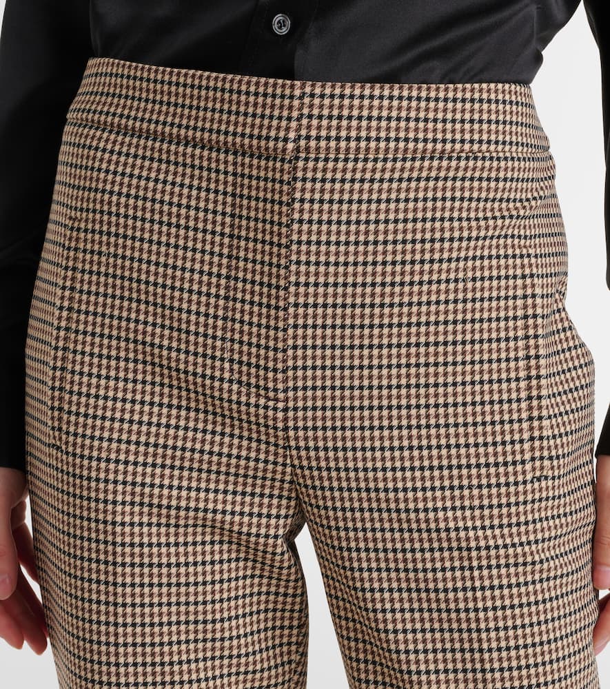 Arte Houndstooth high-rise cropped pants