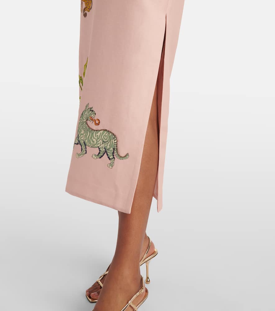 Alémais Hazel printed linen-blend maxi dress