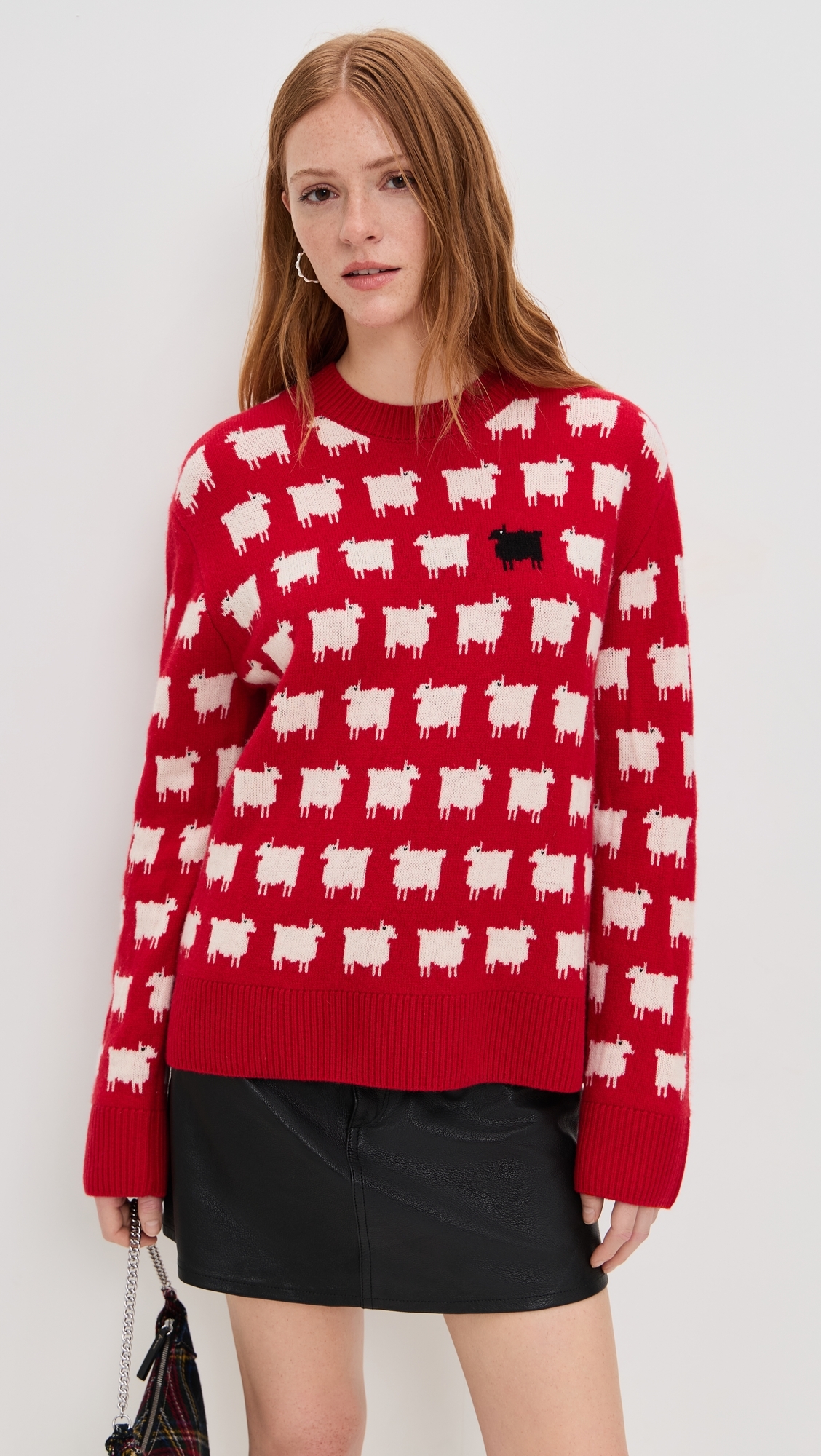 Warm & Wonderful Oversized Wool Sweater Diana Red