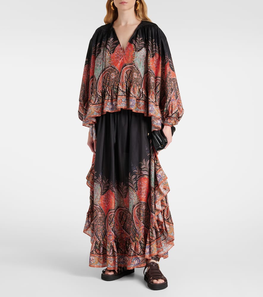 Rhiannon ruffled silk top