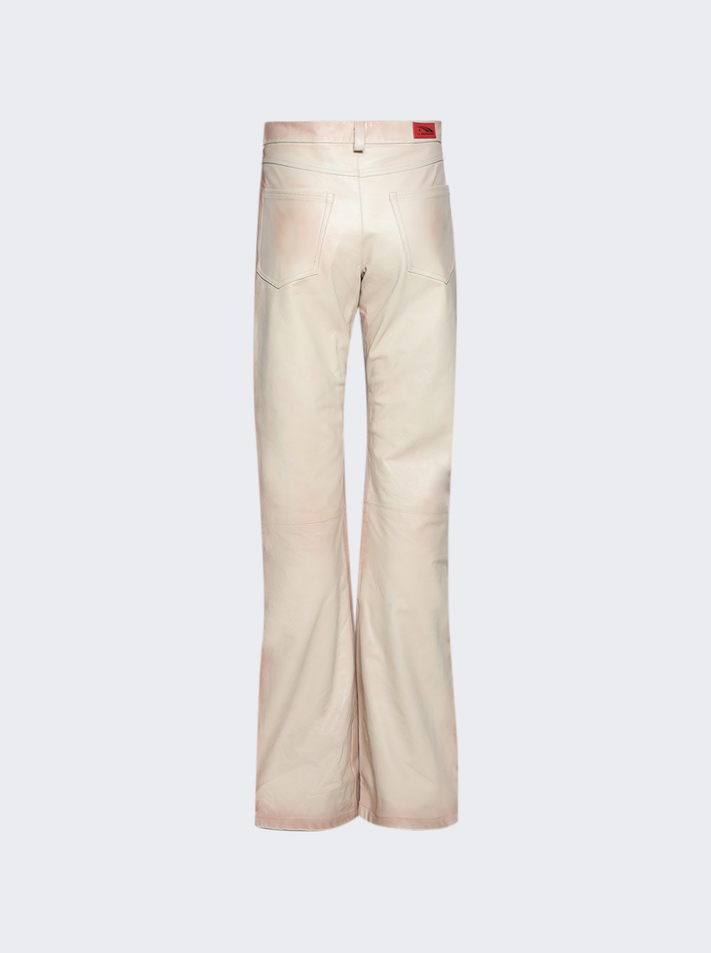 Skin Leather Pants White