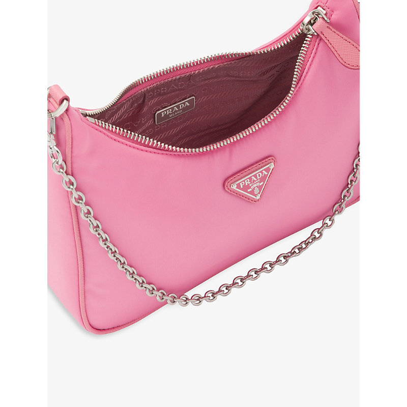 Womens Pink Re-Nylon 2005 Recycled-nylon Shoulder bag 