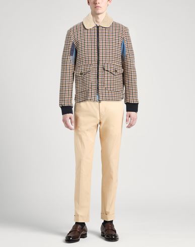 Man Jacket Beige Size 38 Cotton, Polyester