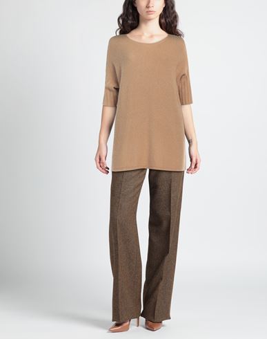 Sandro Ferrone Woman Sweater Camel Size L Acrylic, Polyamide, Wool, Elastane