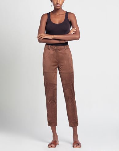 Nenè Woman Pants Brown Size 2 Polyester, Elastane