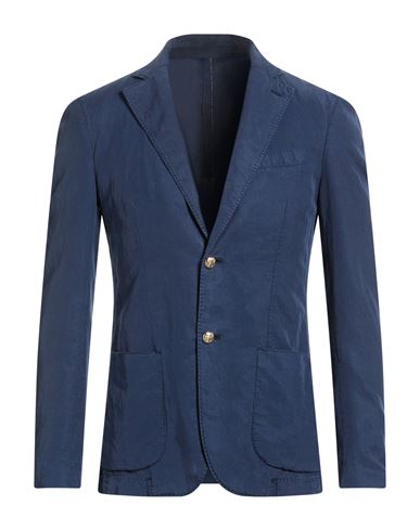 Man Blazer Navy Size 36 Cotton, Linen, Mohair wool