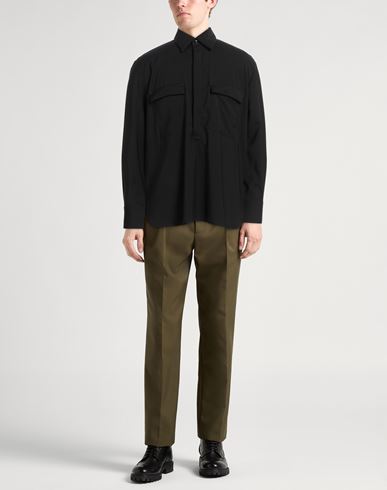Pt Torino Man Shirt Black Size 15 ½ Virgin Wool