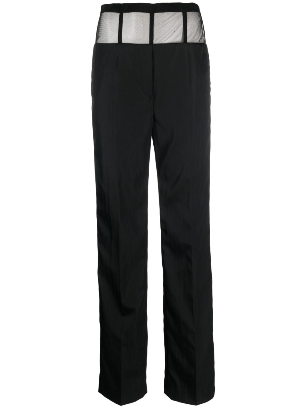Straight-leg tailored trousers - Black