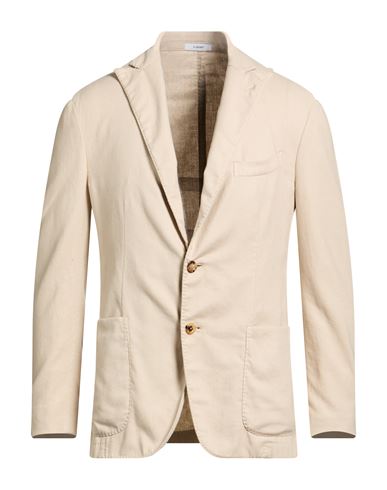 Man Blazer Beige Size 40 Cotton, Linen, Polyester, Elastane