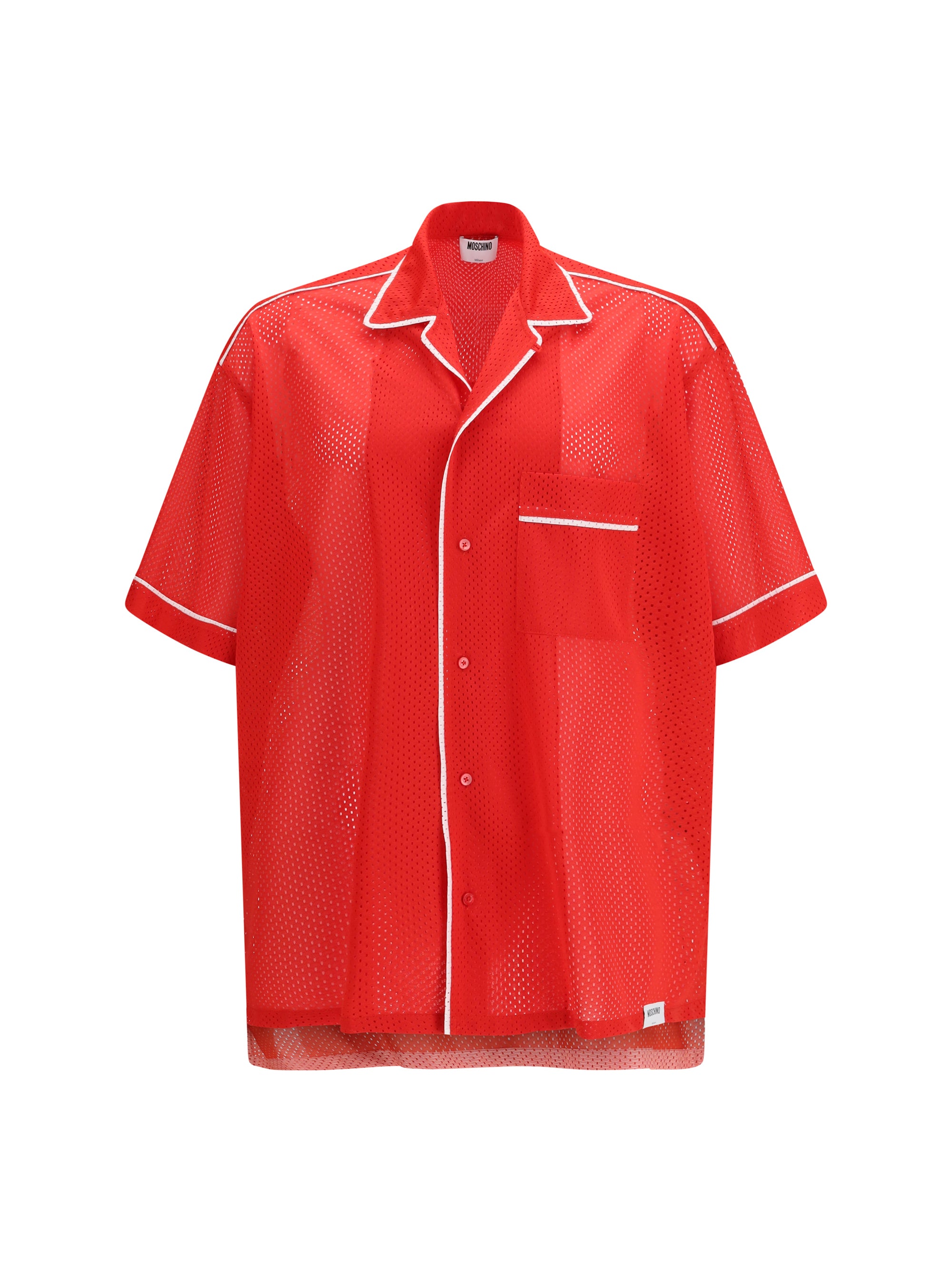 Technical Mesh with Reversed 22 Print Shirt — Red