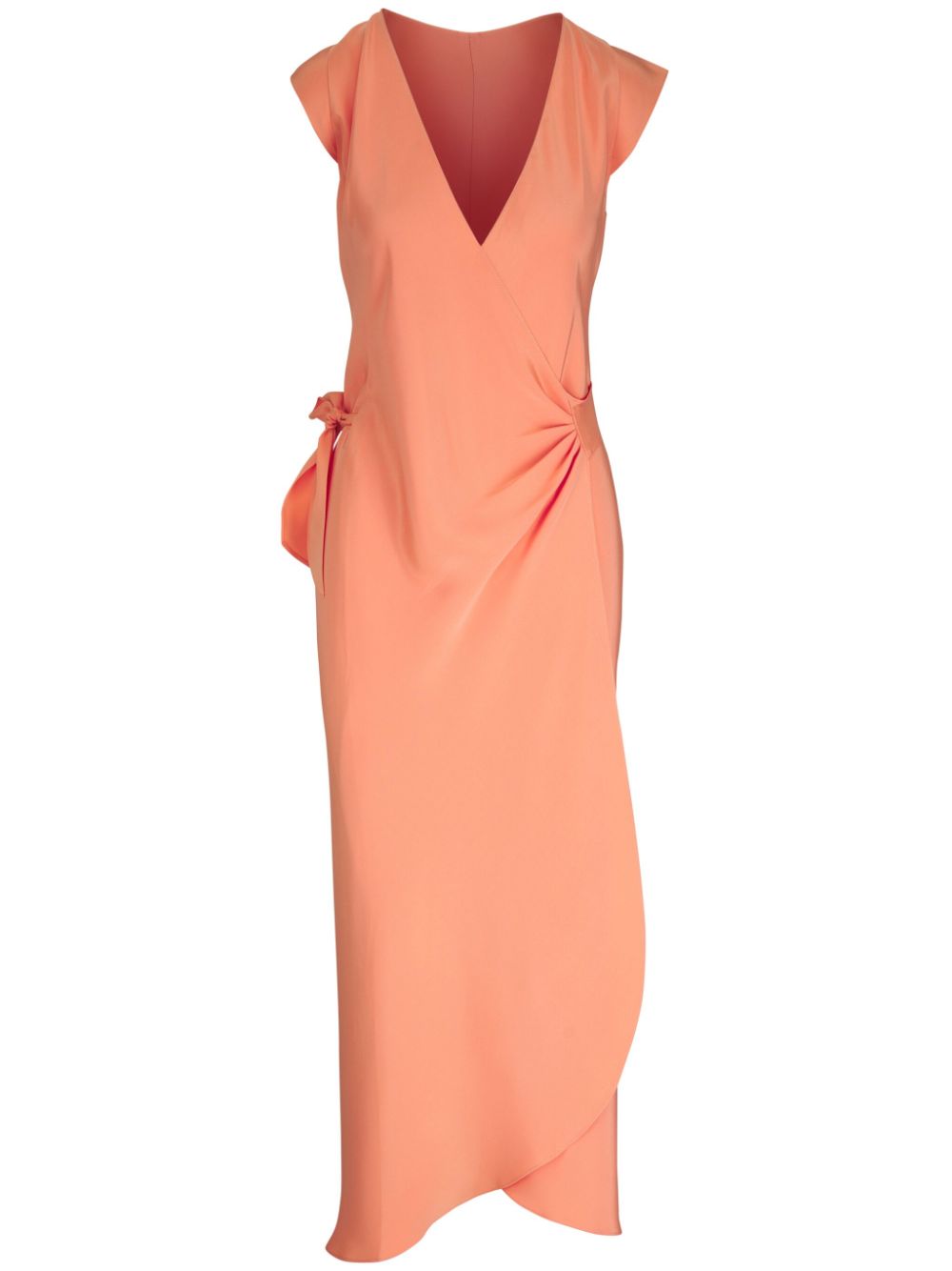 Silk midi dress - Orange