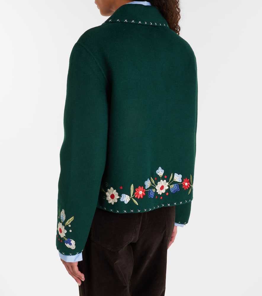 Jude embroidered wool-blend jacket