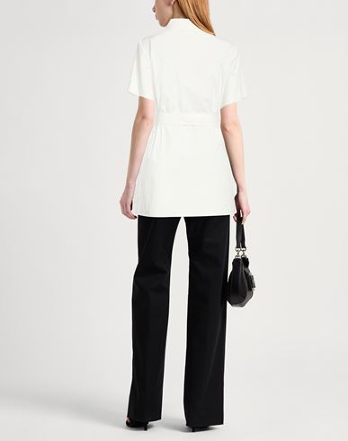 Woman Shirt White Size 4 Cotton, Elastane