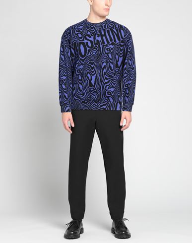 Moschino Man Sweatshirt Purple Size 36 Cotton
