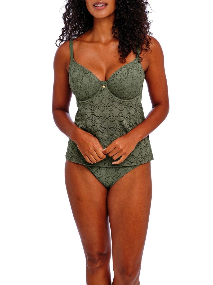 Freya Nomad Nights Tankini Top In Green