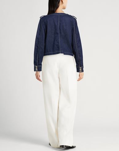 Woman Denim outerwear Blue Size 12 Cotton, Elastane