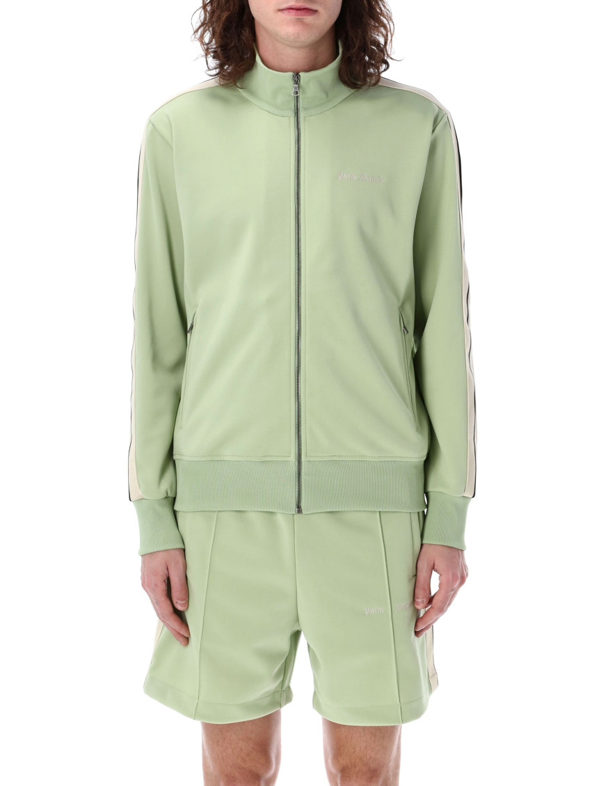 Embroidered logo track jacket - Green