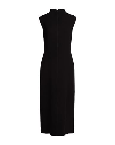 Woman Midi dress Black Size 12 Virgin Wool, Viscose