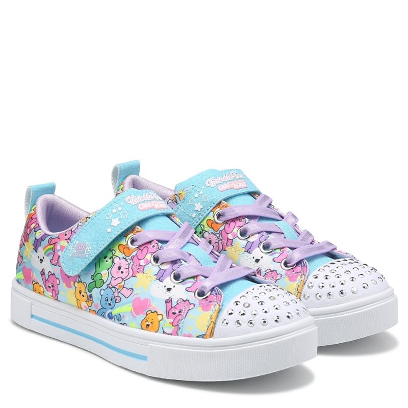 Kids' Care Bear Twinkle Sparks Light Up Sneaker Little Kid Shoes (Blue Multi Care Bear)