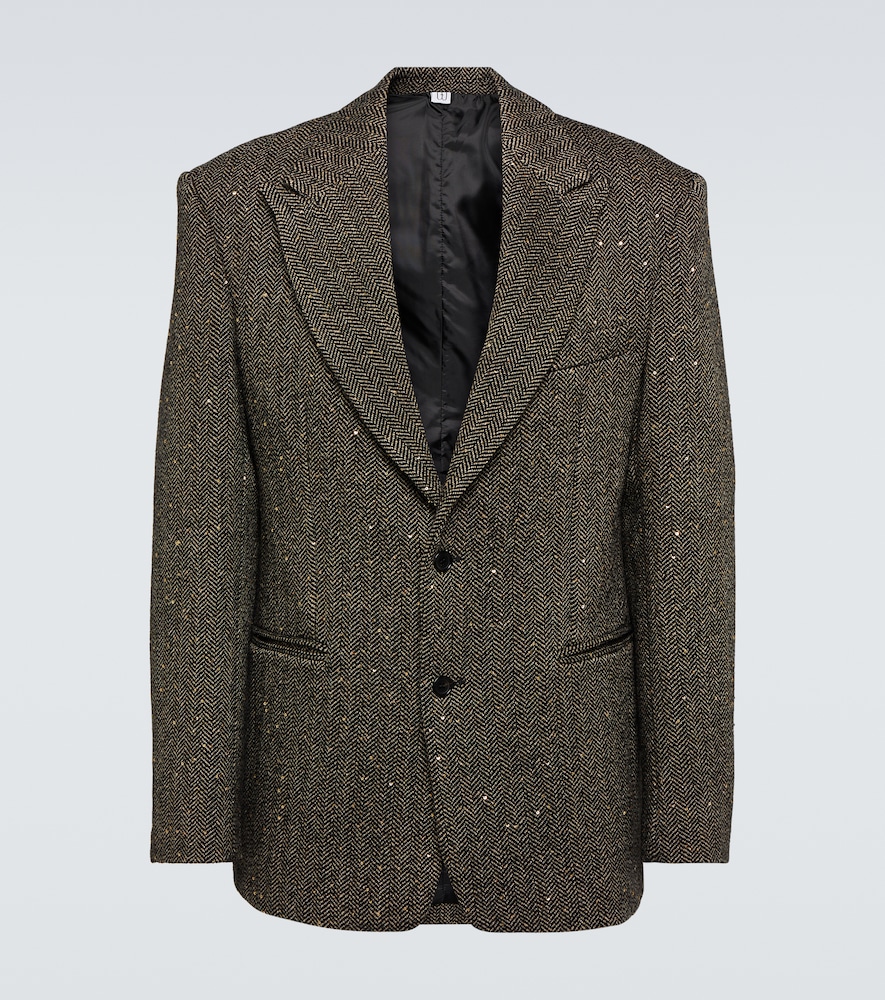 Herringbone wool-blend jacket