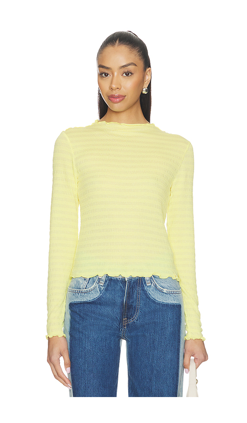 Halfdays Ynes Long Sleeve Top in Yellow. M. Also in L, S