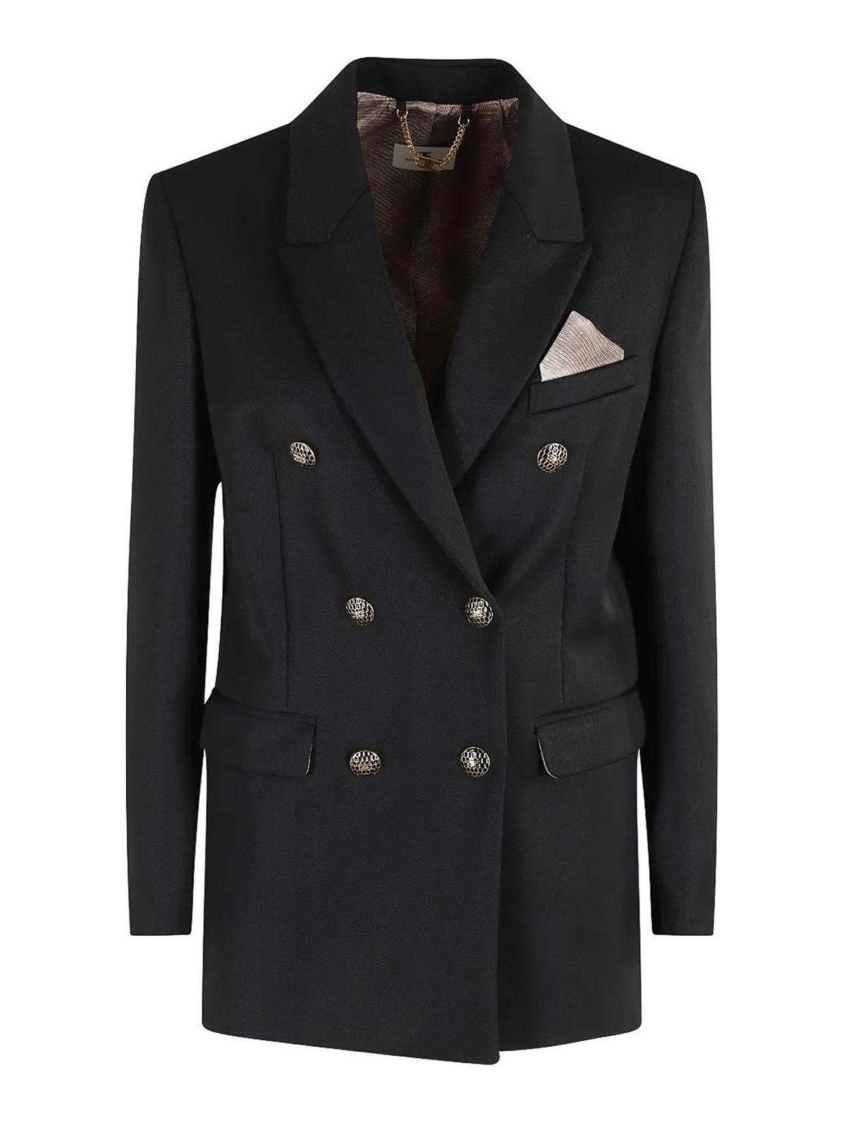 Elisabetta Franchi - double-breasted jacket featuring flap pocket