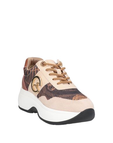 Woman Sneakers Beige Size 7 Soft Leather, Textile fibers