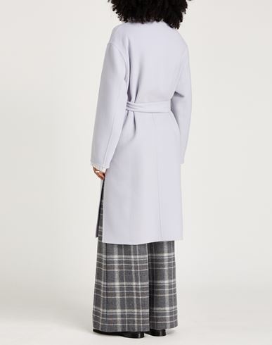 Woman Coat Lilac Size 4 Wool, Cashmere, Ovine leather