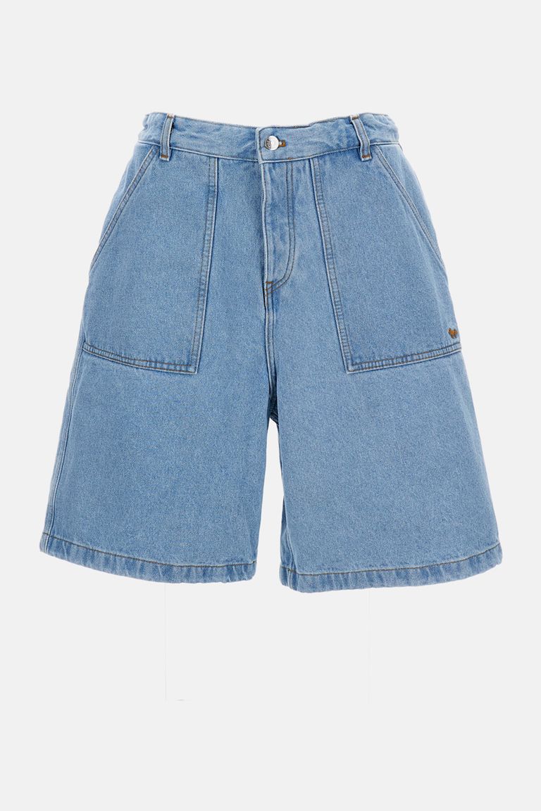 Cotton Denim Short Pants
