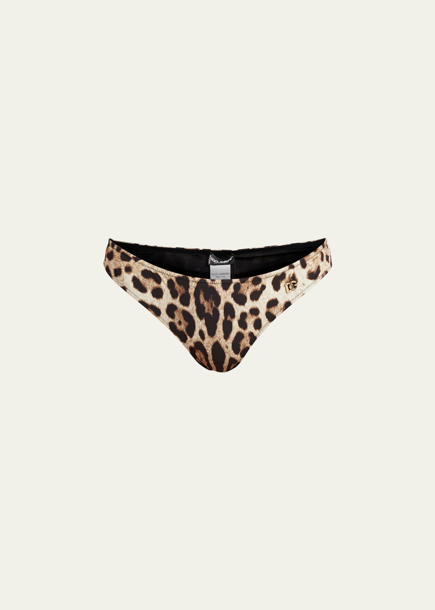 Leopard-Print Bikini Bottoms