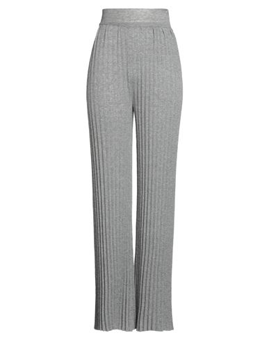 Collezione N_01 Woman Pants Grey Size L Nylon, Alpaca wool, Merino Wool