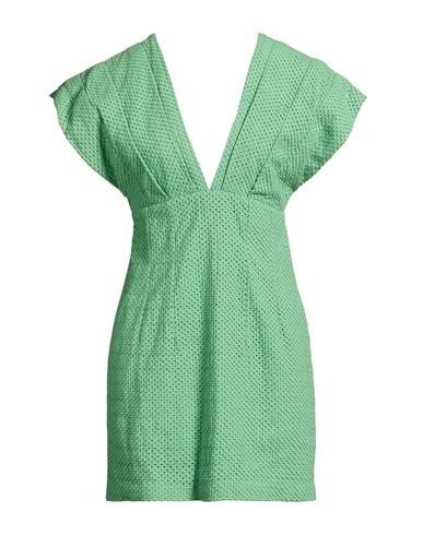 Woman Mini dress Green Size 6 Cotton