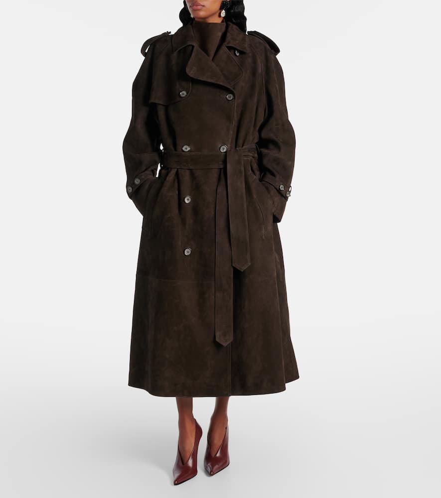 Magda Butrym Double-breasted suede trench coat