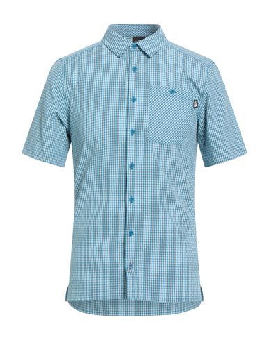 Man Shirt Blue Size S Nylon, Cotton