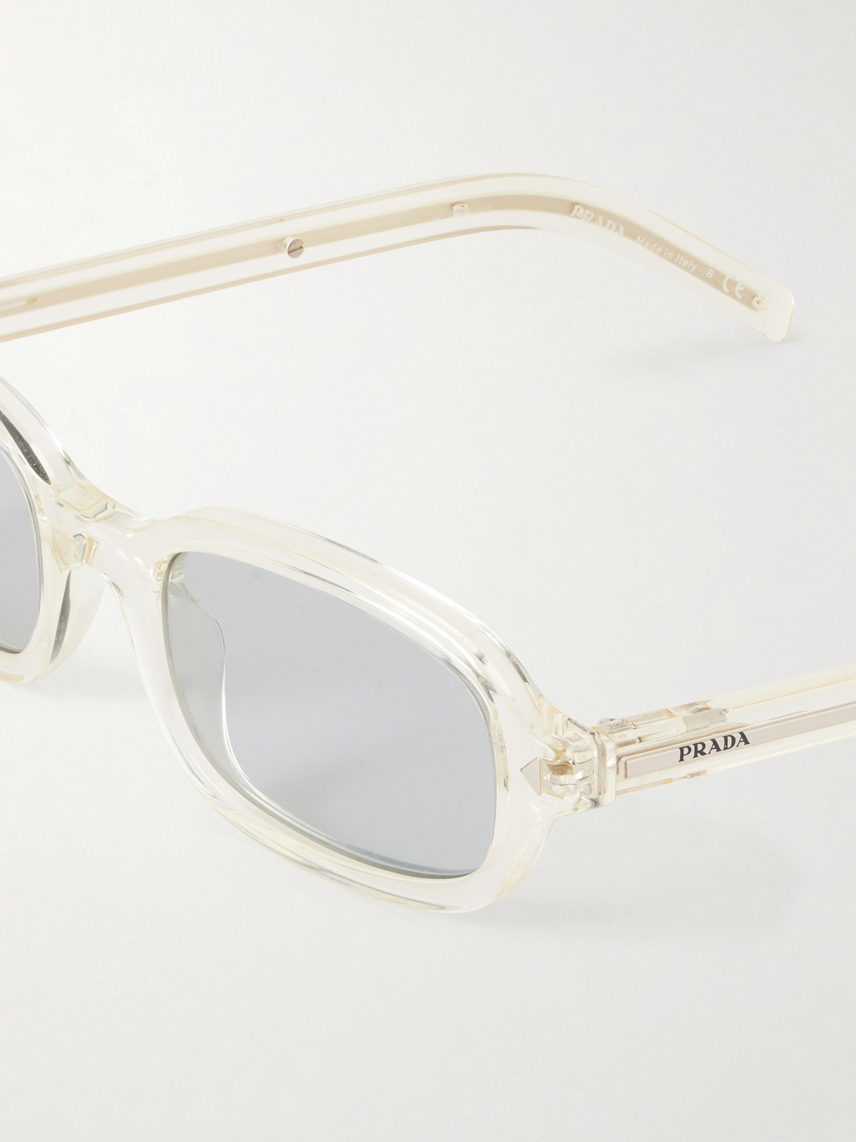 Rectangular-frame Acetate Sunglasses - Clear