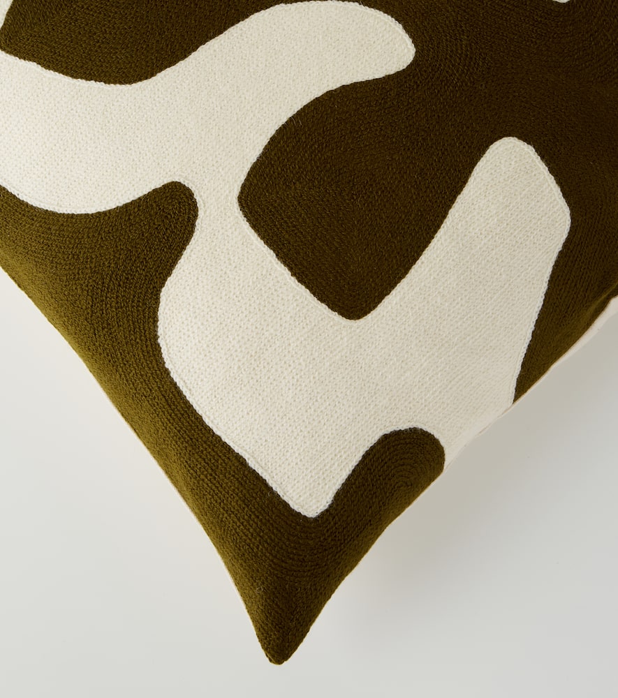Ojai Branch wool and cotton cushion