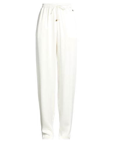 Woman Pants White Size 2 Acetate, Viscose