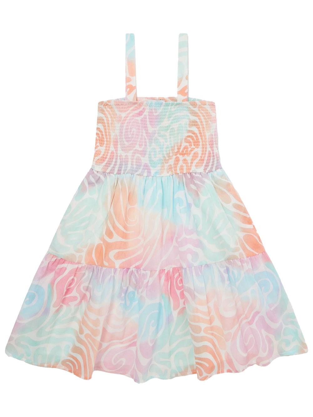 Printed Cotton Flared Dress