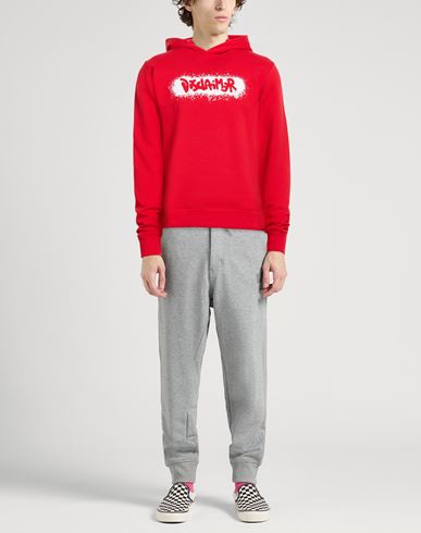 Man Sweatshirt Red Size L Cotton