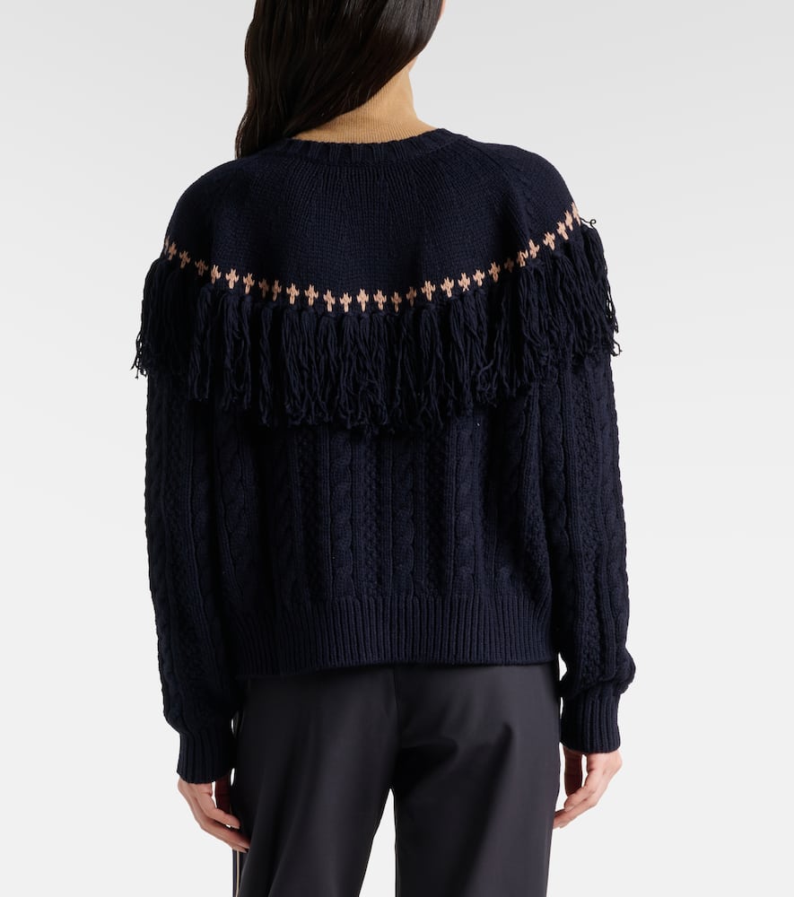 Clara fringed wool and cotton sweater