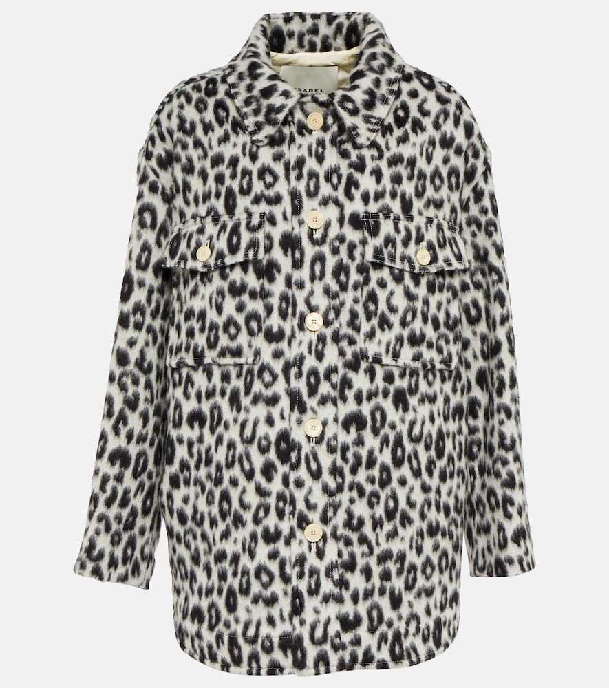 Odelino leopard-print virgin wool jacket