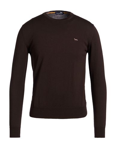 Man Sweater Chocolate brown Size S Wool
