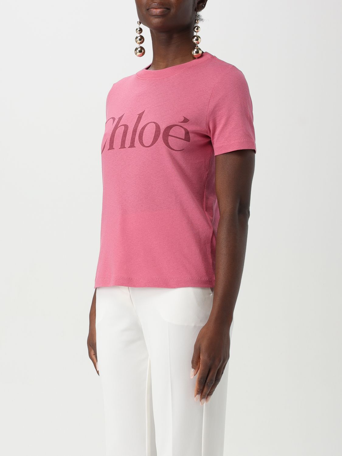 Logo-print T-shirt - Pink