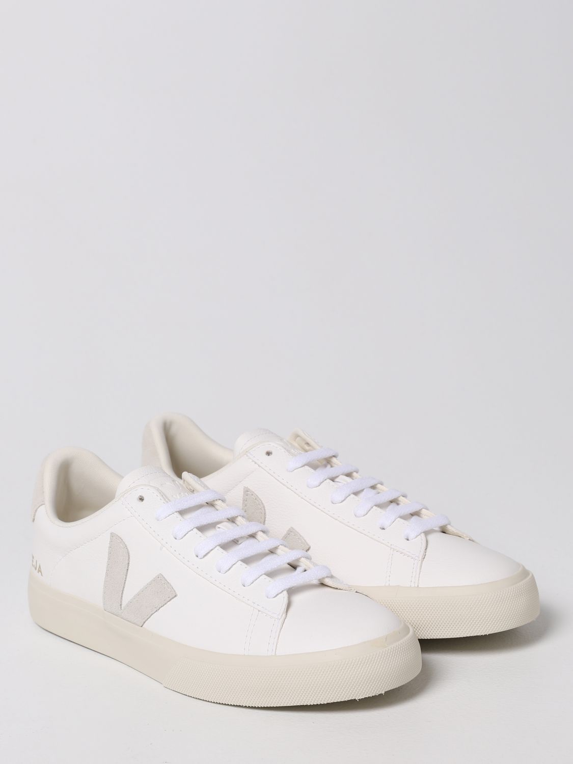 Trainers in grained leather and suede